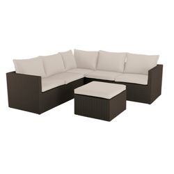 Ensemble de jardin de la Barbade. Barbados Corner Set.2 Canapés + Coin + Mois.