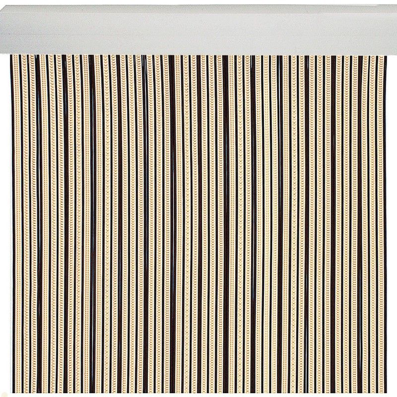Cortina de cintas plásticas. Cortina De Puerta Cinta Marfil 90X210 Cm