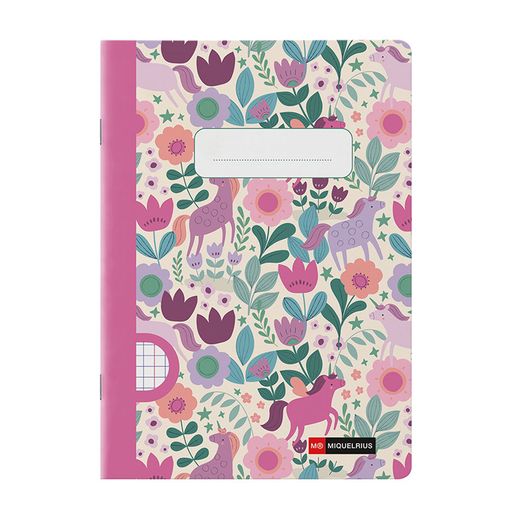 Cuaderno Grapa A5 48Hj Flowe Unicorn