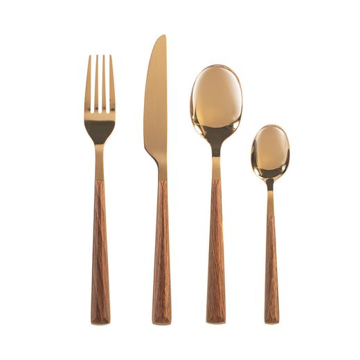 Coberteria Inox.24 Pz. Sylva Or Lucido