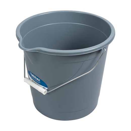 Balde 10 L. Económico Cinzento Azul Habitex