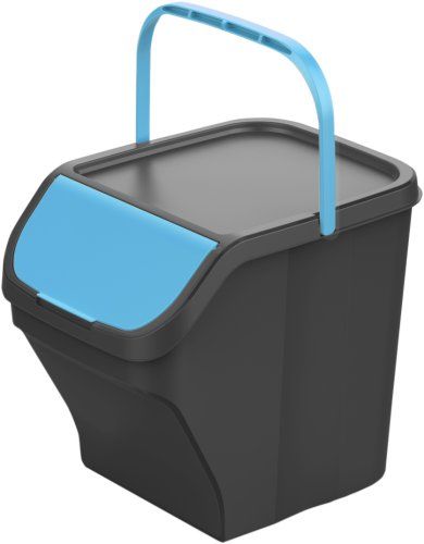 Cubo Basura Reciclaje Apilab. 25lt Azul