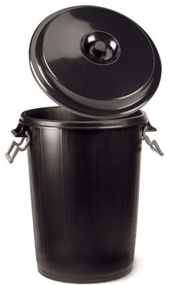 Balde Industrial 100 Lt Preto com Tampa