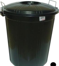Seau Industriel 50 Lt. avec Couvercle R746 Noir