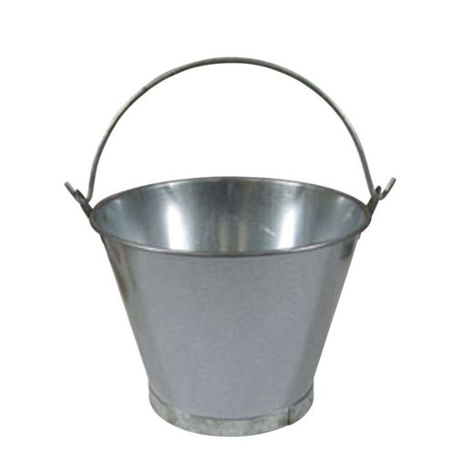 Cubo metálico cónico F. CORTÉS Cubo Conico H.Galvaniz.11" 8L.Asa Lisa