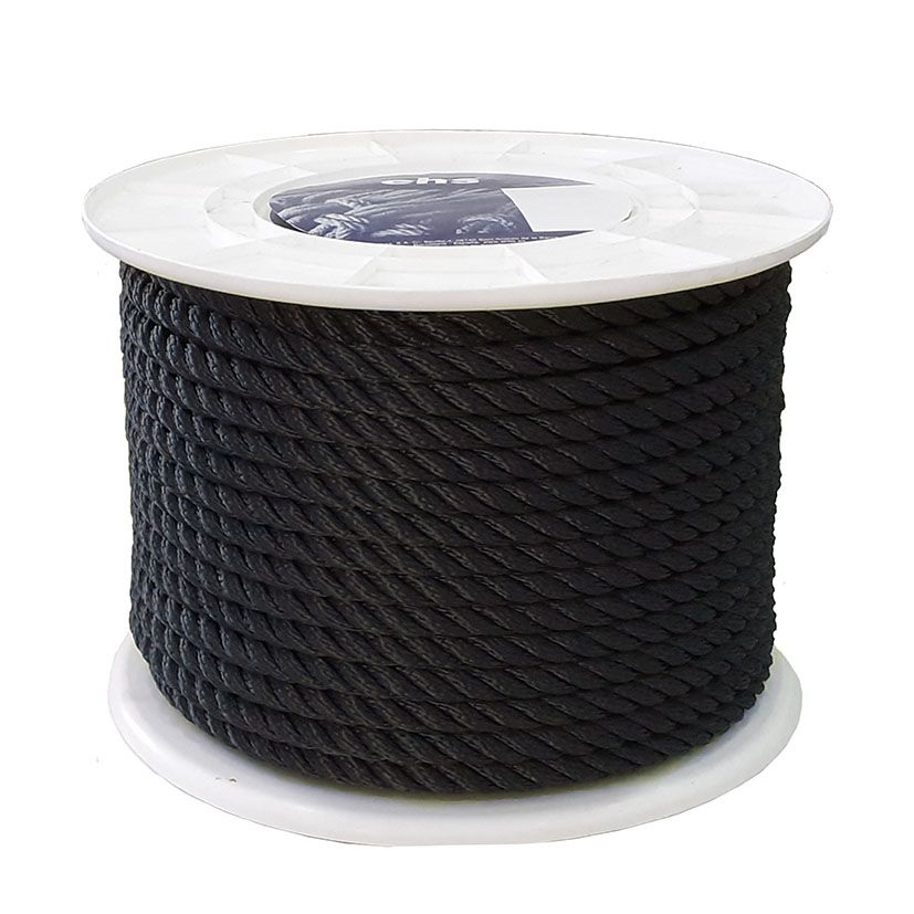 Cuerda Poliester 3c 12 Mm Negro Ehs