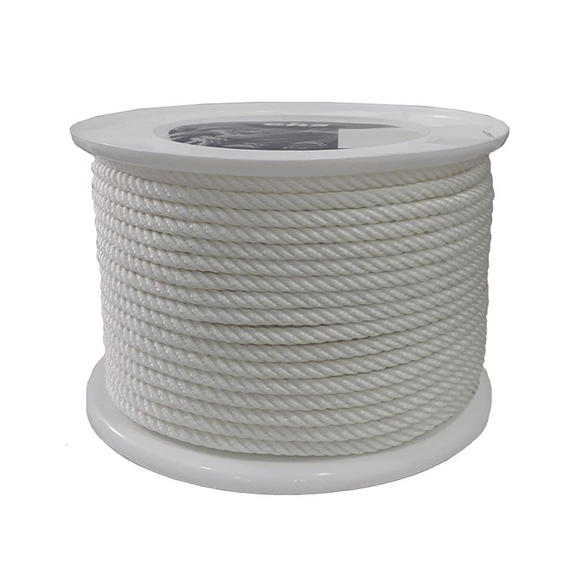 Cuerda Poliester 3c 8 Mm Blanco Ehs