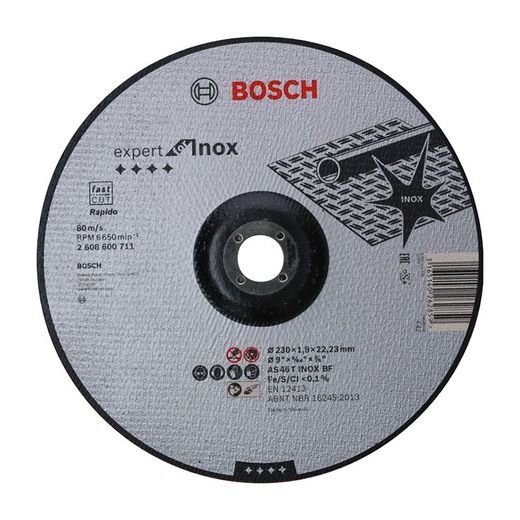 Disco Corte Concavo Expert Inox 230X1.9