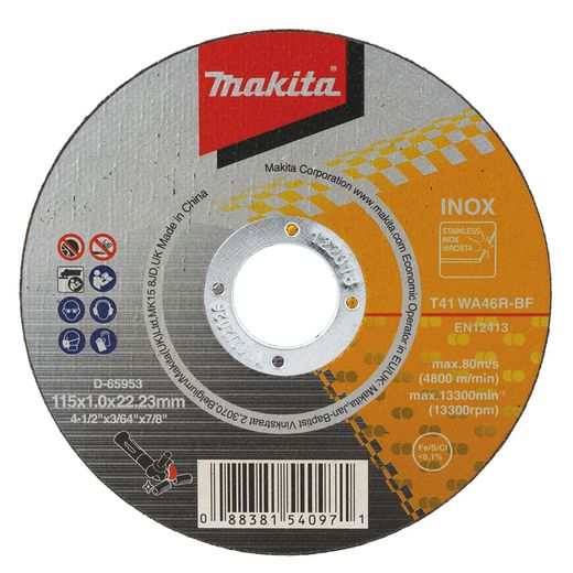 Disco Corte Fino Inox 115X1,0X22Mm  10 U