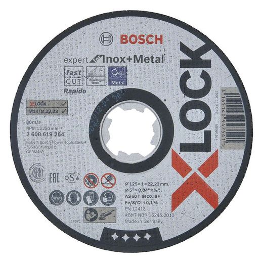 Disque à tronçonner X-Lock Expert Inox 125X1Mm.