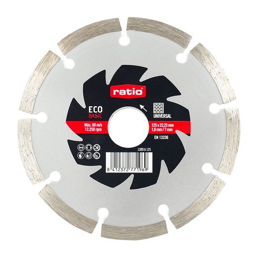 Disco diamante RATIO Eco Basic Disco Segmen.Univ.Eco 125Mm.Ratio