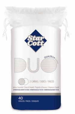 Discos removedores de maquiagem ovais de algodão (40)