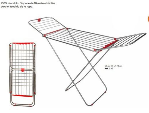 Étendoir à linge Duett avec ailes en aluminium R-730