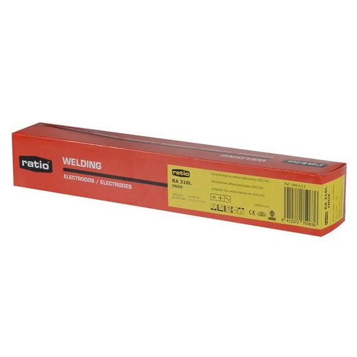Electrodos soldadura acero inoxidable RATIO 316L. Elect.Inox.316L 2X300 Pq.174 Unid.Ratio