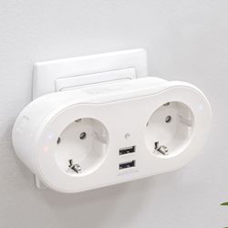 Prise 2 prises + 2 USB smart modèle Garza