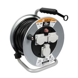 Enrollacable metálico profesional DUOLEC Enrollacable Metalico 25 M 3X2,5 Ip-55