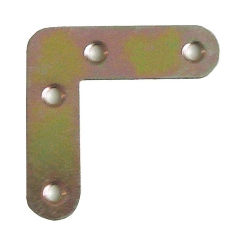 Escuadra metálica plana punta redonda Escuadra Plana. Bicromatada. 60X60 Mm.