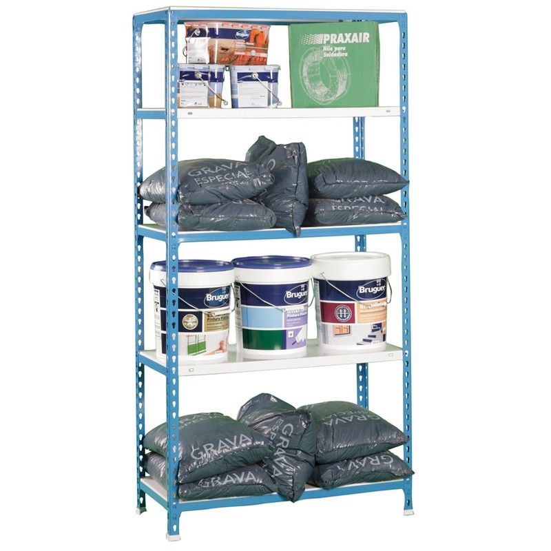 Estantería metálica HABITEX Practic. Estanteria Practic 5 Band S/Tor.Bl/Az 40