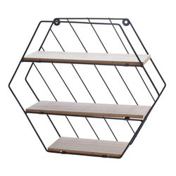 Etagère Murale Métal/Mdf 35X9X31 Cm.