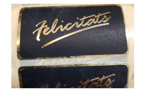 Étiquette Félicitations Carré Noir M-841