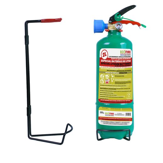 Extintor de incêndio Ecofire + suporte 2 litros