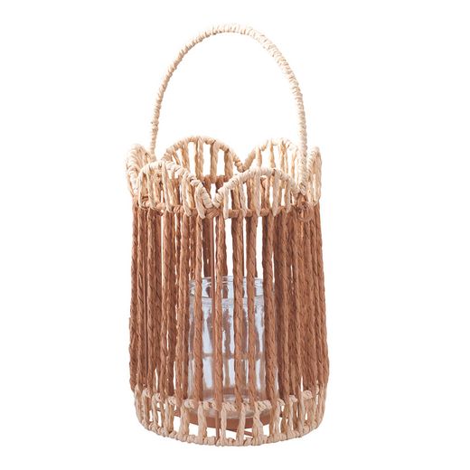 Farolillo Cristal/Cuerdas 14X14X21Cm.