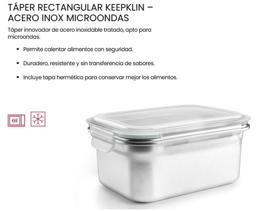Carmanyola Acer Inox. Rect.1600Ml.669316