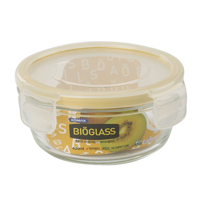 Fiambrera hermética cristal KOMAX Bioglass. Fiambrera Hermet. Bioglass  420Ml 139Mm — Ferretería Roure Juni