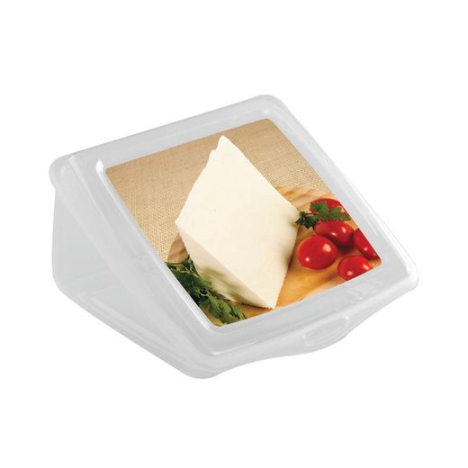 Fiambrera hermética plástica Hermetico Quesera Cuña 13,5X12,5X8 Cm.