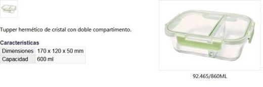 Lancheira Dupla Herm. Vidro 600Ml92465