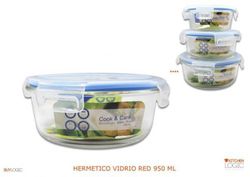 Lancheira Hermet Redonda de Vidro.950Ml