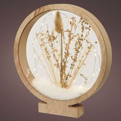 Figurine lumineuse en bois 25x27 cm.