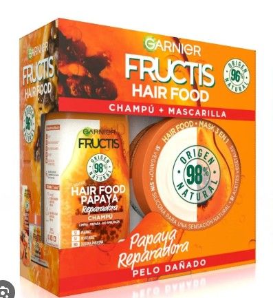 Fructis Hair Food Ch 350 Papaya + Mas400