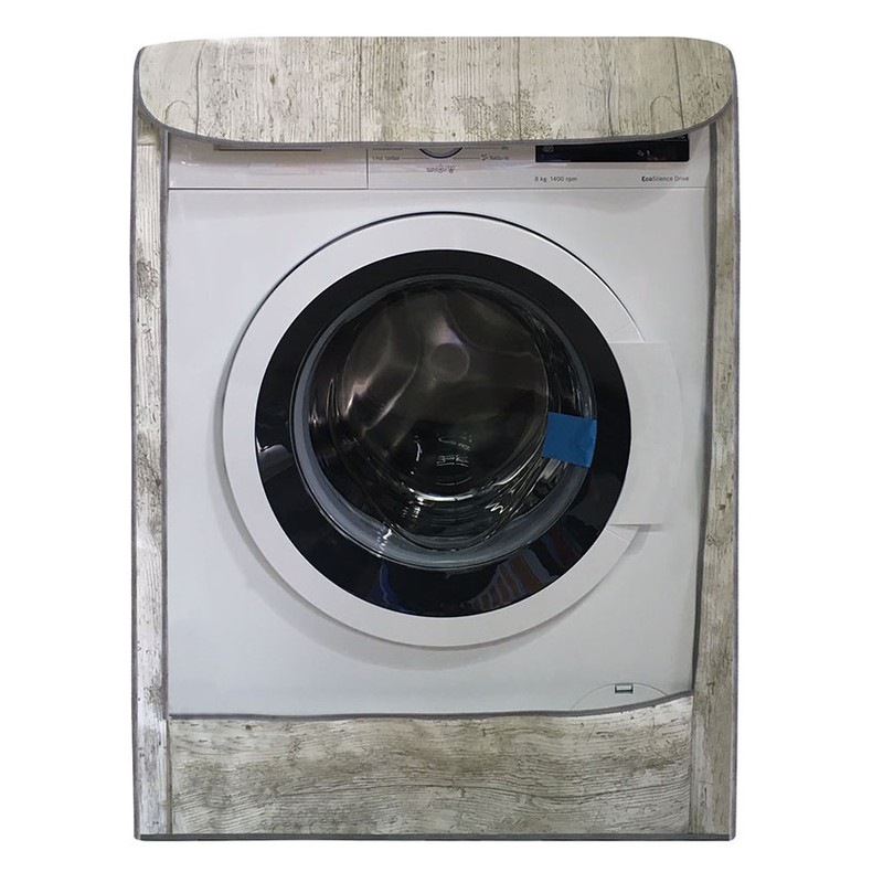 Funda lavadora Funda Lavadora Frontal Premium Madera 158Y60