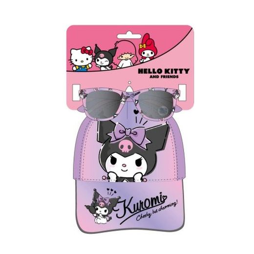 Casquette + lunettes de soleil Hello Kitty Kuromi