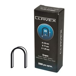 Mod de grampos de cabo SIESA. 28 Grampos 28/11 Caixa 2.000 Unidades