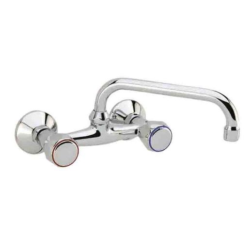 Robinet d'évier monobloc bec haut tube