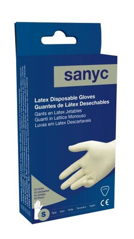 Gants en latex poudrés, taille 6 (petit), paquet de 10