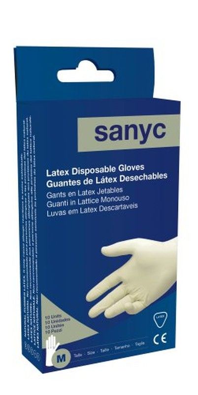 Guant Latex Empolvat T/7 Med (Pack 10)