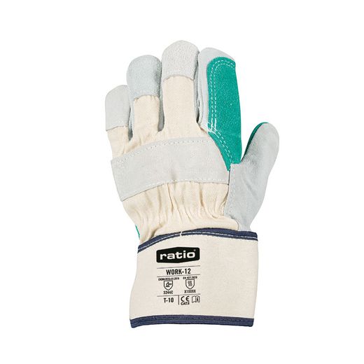 Guante Serraje Refor Y Lona Work-12 T/10