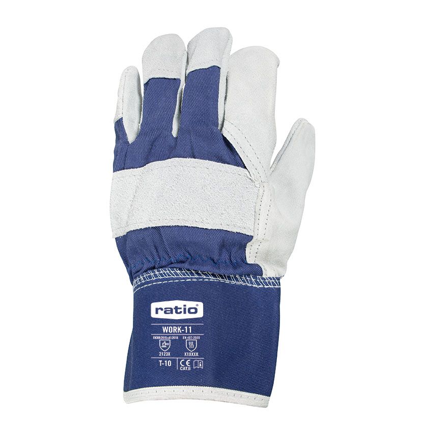 Guante Serraje Y Lona Work-11 T/10
