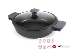 Caçarola Ibili Low 32cm com tampa de vidro