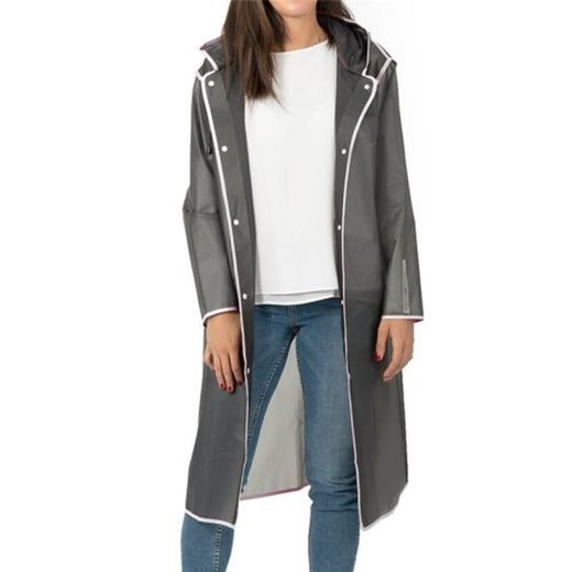 Veste imperméable grise taille M avec sac 14219