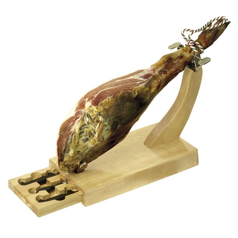 Jamonero base madera con cajón FACKELMANN Eco Fm. Jamonero Con Cajon Eco Fm