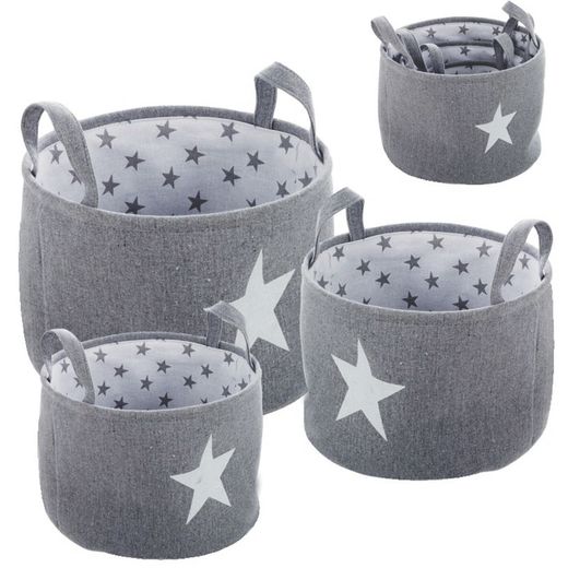 Joc. 3 Cistells Rodons Estrella Gris