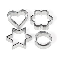 Jeu. 8 emporte-pièces en acier inoxydable. Assortiment