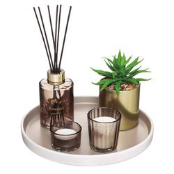 Conjunto de aromas com bandeja de presente + planta artificial