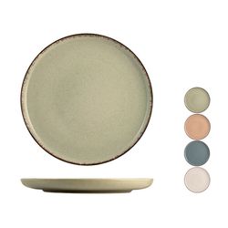 Set de 4 assiettes plates Perle 27 cm. assorti
