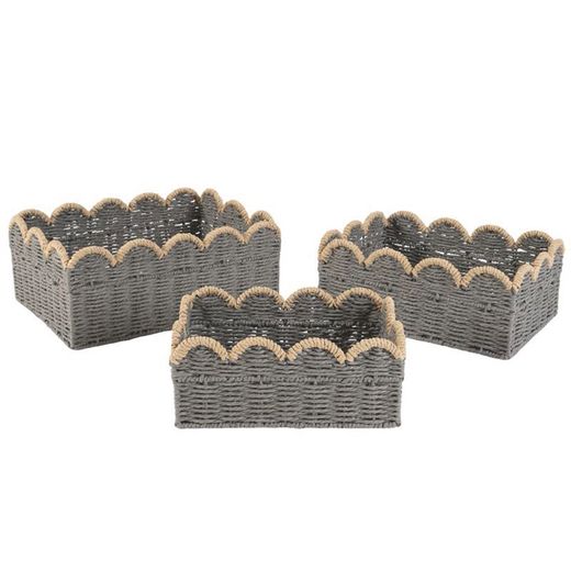 Joc 3 Cistelles Bicolor Gris