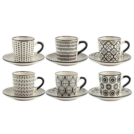 Conjunto de café PENGO Vhera. Conjunto de 6 xícaras de café + pires Dec. Vhera 9Cl